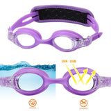 11 x Brand New RUIGAO Swimming Goggles for Kids Ages 2-6, Fabric Strap, No Tangle Easy to Put on, Children Goggles with Case, Purple Purple Princess  - RRP €110.77