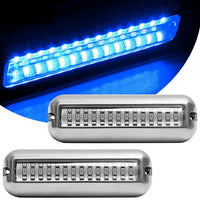 1 x RAW Customer Returns Greluma 2Pcs 42LED Underwater LED Boat Lights,Marine Pontoons Underwater Boat Light,Stainless Steel Boat Deck Lights IP68 Waterproof LED Stern Fishing Lights-Blue - RRP €29.99