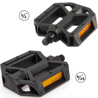 1 x RAW Customer Returns AVASTA Bicycle Pedals BMX Mountain Road City Bike Pedal 9 16 Inch Boron Steel Spindle with Reflector Non-slip Lightweight - RRP €30.0