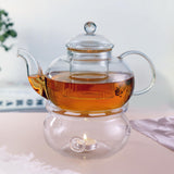 1 x RAW Customer Returns CnGlass teapot glass with strainer 1000ml, clear teapot stovetop safe with 13.5 cm diameter glass tea warmer - RRP €34.99