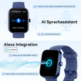 1 x RAW Customer Returns Smartwatch Men Women with Telephone Function Alexa Integrated -Fitness Watch 110 Sports Modes IP68-1.91 Pedometer Watch for Android iOS Wristwatch with Heart Rate Monitor SpO2 Stress Sleep Monitor -Blue - RRP €59.99