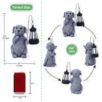 1 x RAW Customer Returns Yeomoo Dog Figure with Solar Lamps Garden Decoration for Outdoors - Dog Garden Figures with Solar Lantern Garden Decoration Personalized Gifts for Women Men Mom Birthday Decoration for Balcony Terraces - RRP €35.99