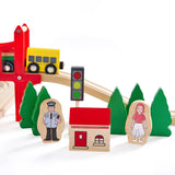 1 x RAW Customer Returns Wooden railway and trains pack, railway beginner set, compatible with Thomas, suitable for Eichhorn train set, toddler toy, recommended for ages 3 and up - RRP €31.56