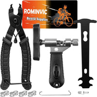 1 x Brand New ROMINVIC bicycle chain riveter - 2024 Update bicycle chain rivets and chain lock pliers, 4 pairs of bicycle chain rivets bicycle chain repair set 2.0 for 6-11 speed bicycle chain tool - RRP €16.99