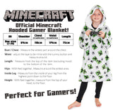 1 x RAW Customer Returns Minecraft Boys Sweatshirt, Fleece Hooded Blanket Sweatshirt, Oversized Winter Sweatshirts, Gifts for Children and Teenagers 7-14 Years Black  - RRP €24.35