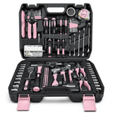 1 x RAW Customer Returns Sundpey tool case filled 281 pcs - portable complete tool sets tool case with socket wrench set screwdriver set metric Allen key pliers tool box pink - RRP €68.99