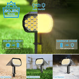 4 x RAW Customer Returns Quntis solar spotlights for outdoors 4 pieces, IP65 waterproof solar lamps for outdoors, solar lights garden, 2 in 1 solar spots, garden spotlights garden lighting wall light for balcony terrace walkway house - RRP €182.44