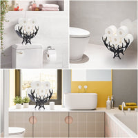 1 x RAW Customer Returns SUMNACON Black Metal Toilet Paper Holder WC Roll Holder Paper Holder Toilet Roll Holder Wall Mounted Decoration for Bathroom Stag Horn Shape - RRP €27.22