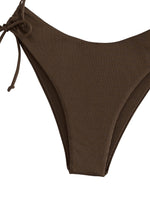 1 x RAW Customer Returns GORGLITTER Bandeau Bikini Women s Set Bikini High Waist Strapless Bikini with Drawstring Bikini Set Plain Two-Piece Swimsuit Swimwear Swimsuit Coffee Brown M - RRP €31.25