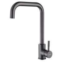 1 x RAW Customer Returns KINSE single lever kitchen faucet stainless steel 360 swivel sink faucet High pressure kitchen faucet Gunmetal grey - RRP €48.98