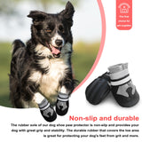 1 x RAW Customer Returns NeuWook Dog Shoes, Set of 4 Waterproof Dog Shoes, Non-Slip Dog Boots with Reflective Strap, Breathable Dog Boots, Paw Protection for Small Medium Dogs L, Grey  - RRP €20.99