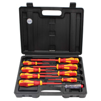 1 x RAW Customer Returns CCLIFE 9-piece VDE insulated screwdriver screwdriver set including voltage tester slot PH PZ set - RRP €20.16