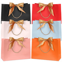 19 x Brand New FYY 6pcs Gift Bag, Paper Gift Bag with Bow, Elegant Paper Bags for Birthday, Wedding, Graduation Party, DIY Gift Bags, 28 x 20 x 10 cm 6 Colors S - RRP €341.81