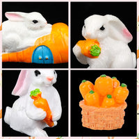 1 x Brand New Easter Bunny Landscape Ornament,10 Resin Bunny Rabbit Ornaments,Miniatures Micro Landscape Rabbit Ornaments Kids Gift for Tabletop,Car Ornaments,Plant Decorative Garden Accessories - RRP €20.4