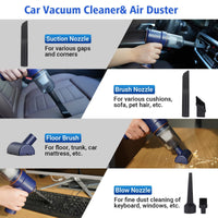 1 x RAW Customer Returns Kevsuvqin 3-in-1 Handheld Vacuum Cleaner Car Vacuum Cleaner Strong, Mini Handheld Vacuum Cleaner Cordless with Type-C Quick Charging Station, 9000PA Dust Blower for Keyboard Cleaning, Compressed Air Spray - RRP €30.24