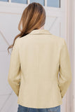 1 x RAW Customer Returns CZIMOO Business Blazer Women s Tailored Plain Slim Fit Lapel Business Coat Suits for Women 2023 Fashion Cream M - RRP €36.29