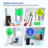 1 x RAW Customer Returns ThisRC 5pcs Wireless Smart Roller Shutter Control Module with 1pcs RF Remote Control, WIFI Control, Compatible with Google Home Alexa APP Control and Manual Switch - RRP €88.99