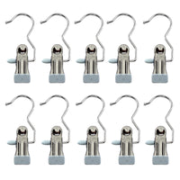 1 x Brand New Multifunctional Portable Metal Clothes Airer Hanging Clothes Pegs Hooks Boot Hanger Heavy Duty Clothes Scarf Quilt Socks Underwear Hat Hooks for Closet Blue 10pcs - RRP €20.4