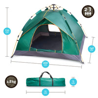 1 x RAW Customer Returns Iceberk camping tent for 2-3 people Pop up tent with quick assembly automatic for festivals, campsites, tents etc. - throw tent similar assembly in 60 seconds - RRP €61.99