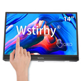 1 x RAW Customer Returns Wstirhy Portable Touchscreen Monitor 14 inch 1920x1080p IPS Touch Screen USB C Monitor with Speakers, HDMI, Type-c Travel Monitor External Monitor for PC Laptop Xbox PS4 5 Switch - RRP €119.99