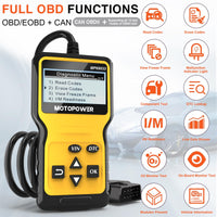 1 x RAW Customer Returns MOTOPOWER MP69033 Car OBD2 Scanner Code Reader Engine Error Code Reader Scanner CAN Diagnostic Tool for All OBD II Protocol Cars - RRP €32.5