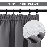 1 x RAW Customer Returns PONY DANCE Thermal Curtains Living Room Ruffle Tape Curtains Gray Opaque Set of 2 H 245 x W 140 cm Insulating Curtain Against Cold Thermal Curtain Heat Insulating Curtains with Ruffle Tape for Rail - RRP €27.82