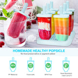 1 x RAW Customer Returns Gifort Popsicle, Ice Cream Molds 6 Popsicle Makers, FDA and BPA free, with Cleaning Brush and Folding Funnel, for the preparation of Popsicles, Ice Creams, Sorbets. - RRP €12.58