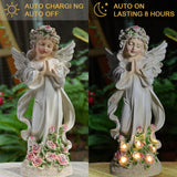 1 x Brand New HIAME Garden Decoration Figures for Outdoors Large Solar Light, Flower Fairy Garden Decoration Flower Fairy Solar Light Resin Girl Outdoor Villa Decoration C  - RRP €29.99