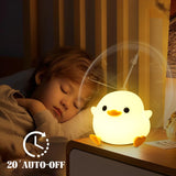 1 x RAW Customer Returns YuanDian Dodo Duck LED Night Light - Cute Silicone Duck Lamp for Bedroom, Living Room - Rechargeable, Touch Sensor Bedside Lamp - RRP €21.0