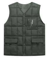 1 x Brand New KTWOLEN Men s Quilted Vest Outdoor Vest Winter Warm Sports Vests Fishing Vest Sleeveless Jacket with Pockets Transition Vests for Men, Green, XL - RRP €27.6