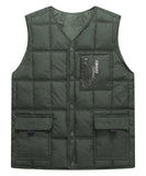 1 x Brand New KTWOLEN Men s Quilted Vest Outdoor Vest Winter Warm Sports Vests Fishing Vest Sleeveless Jacket with Pockets Transition Vests for Men, Green, XL - RRP €27.6