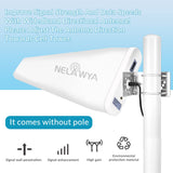 2 x RAW Customer Returns Nelawya 5G 4G LTE Log Periodic Dipole Array Antenna Outdoor High Gain 7-12 dBi External MIMO Directional Antenna with 10 Meter Low Loss Cable Compatible with 5G 3G 4G LTE Router Modem TS9 SMA CRC9 Adapter - RRP €242.0