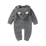 1 x RAW Customer Returns VICROAD Baby Romper with Hood for Newborn Girls Boys Onesie Warm Pullover Zipper Jumpsuit - RRP €23.18