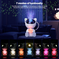 1 x RAW Customer Returns Astronaut starry sky projector, LED night light starry sky with remote control 360 rotation 16 modes Galaxy light projector for children adults bedroom room decoration party ambience - RRP €35.4