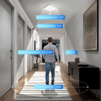 1 x RAW Customer Returns Combuh LED Ceiling Light with Radar Motion Sensor, 28W 2800LM 30CM Square Ceiling Lights with Twilight Sensor, 3000K 4000K 6000K Modern Ceiling Lamp for Corridors Stairs Garage - RRP €29.89