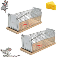 1 x RAW Customer Returns 2 Pieces Trap Cages, Mouse Traps, Live Mouse Trap, Human Mousetrap for Mice, Mousetrap, Rat Trap, for Home Rats, Kitchen, Attic, Garage - RRP €12.38