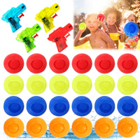 15 x Brand New BARVERE Water Bombs Reusable, 24 Pack Magic Splashy Balls with 4 Mini Water Pistols, Happy Water Bombs Reusable, Self-Closing Water Bombs for Party, Water Park, Family Game - RRP €288.0