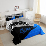 1 x RAW Customer Returns Video Game Bedding Set, Gaming Bedding Set All Seasons Gamepad Bedding Set Home Decor for Bed 230x220cm, 1 Duvet with 2 Pillowcases, Blue, Black, Gray - RRP €49.73