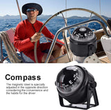 1 x RAW Customer Returns DEWIN Voyager Compass, Multipurpose Sea Marine Outdoor Voyager Bracket Mount Compass for Boat Caravan Truck Black  - RRP €15.08