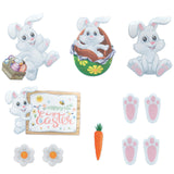 2 x Brand New Pack of 10 Easter Magnetic Stickers, Reusable Waterproof Bunny Eggs Reflective PVC Magnets Decoration for Car, Refrigerator, Mailbox - RRP €40.8