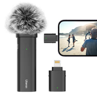 1 x RAW Customer Returns ULANZI Mini Microphone, WM-10 Integrated Lavalier Microphone Cell Phone, No App and Bluetooth, Wireless Microphone for iPhone iPad, Microphone Wireless Lapel Microphone for Video Recording, Vlog, Interview - RRP €23.18