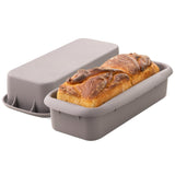 1 x RAW Customer Returns GOURMEO silicone baking pan rectangular large - loaf pan for baking cakes and breads including toast bread - loaf pan with non-stick coating - 30cm long - bread baking pan in grey - RRP €21.43