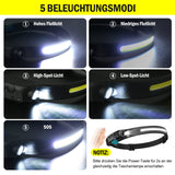 4 x RAW Customer Returns 2PCS Headlamp LED Rechargeable USB Super Bright Head Lamp Super Bright 350 Lumen Head Lamp 230 COB Sensor Headlamp 5 Light Modes Lightweight IPX4 Waterproof Headlight for Jogging Fishing Running - RRP €91.92