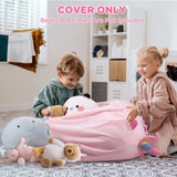 1 x RAW Customer Returns GAGAKU Stuffed Animal Bean Bag Storage Cover Unicorn 200L, XXL Toy Storage Bag for Children s Room Large Unicorn Fillable Zipper Bean Bag for Organizing - Pink - RRP €27.65