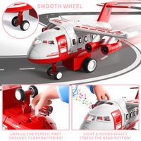 9 x Brand New Fire Truck Airplane Toy for 2 3 Years Old, Fire Engine Garage Parking Lot Playset Toy Airplane, Toddler Boy Toy Preschool Birthday Gift for 3 4 5 6 Years Old - RRP €208.62