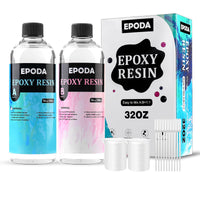 1 x RAW Customer Returns EPODA Epoxy Resin Set, 1000ml 32oz Epoxy Resin Set Beginners, 1 1 by Volume, Bubble-Free Resin Casting Resin, Epoxy Resin with Hardener - RRP €24.99