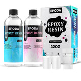 1 x RAW Customer Returns EPODA Epoxy Resin Set, 1000ml 32oz Epoxy Resin Set Beginners, 1 1 by Volume, Bubble-Free Resin Casting Resin, Epoxy Resin with Hardener - RRP €24.99