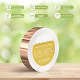 2 x RAW Customer Returns HUTHIM Copper Foil Tape 30mm 50m , Self-Adhesive EMI Shielding Tape, Protect Plants From Snails. Circuit Paper, Electrical Maintenance, Decoration, Anti-Electromagnetic - RRP €52.8