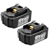 1 x RAW Customer Returns PDstation 2 pieces BL1860 5500mAh 18V Li-ion replacement battery for Makita battery 18V BL1860B BL1850B BL1850 BL1845 BL1840B BL1840 BL1835 BL1830B BL1830 BL1820 BL1815 LXT-400 for Makita 18V battery - RRP €62.71