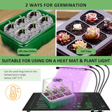 1 x RAW Customer Returns YAUNGEL indoor greenhouse cultivation box, 10 pieces 60 large cells mini greenhouse cultivation set with raised lid, seedling starter trays greenhouse cultivation tray with lid for plant, green - RRP €18.14